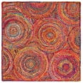 thumbnail image 1 of SAFAVIEH Cape Cod Bora Geometric Area Rug, Red/Multi, 6' x 6' Square, 1 of 5