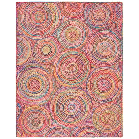 SAFAVIEH Cape Cod Bora Geometric Area Rug, Red/Multi, 8' x 10'