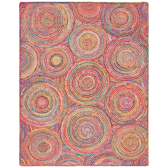 SAFAVIEH Cape Cod Bora Geometric Area Rug, Red/Multi, 8' x 10'