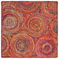 thumbnail image 1 of SAFAVIEH Cape Cod Bora Geometric Area Rug, Red/Multi, 8' x 8' Square, 1 of 5