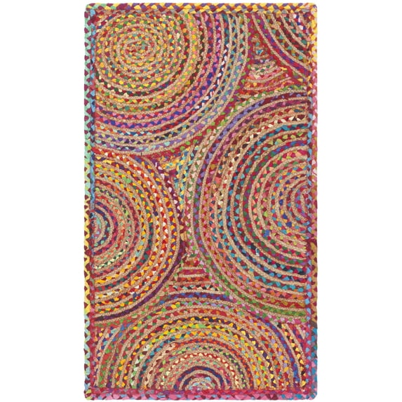 SAFAVIEH Cape Cod Bora Geometric Area Rug, Red/Multi, 2'3" x 4'