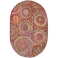 thumbnail image 1 of SAFAVIEH Cape Cod Bora Geometric Area Rug, Red/Multi, 6' x 9' Oval, 1 of 8
