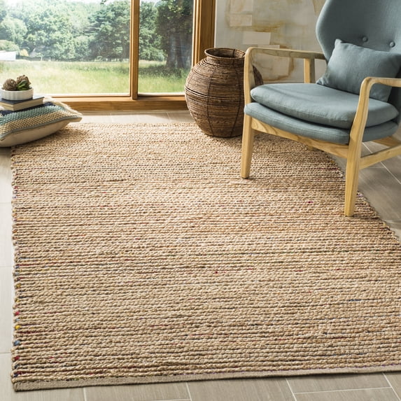 SAFAVIEH Cape Cod Braganza Striped Area Rug, Natural/Multi, 8' x 10'