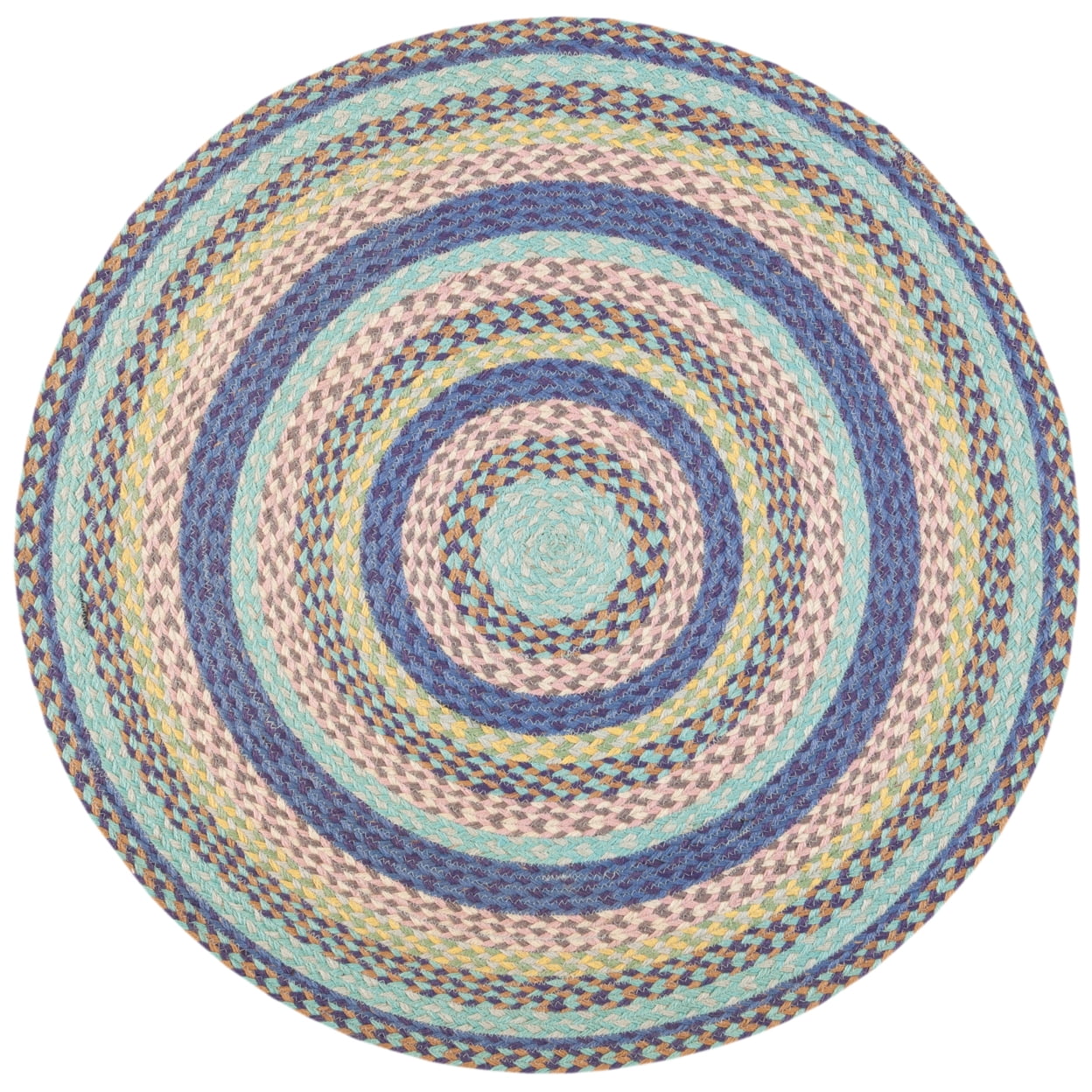 Cape Cod 3' x 5' Oval Handwoven Blue Green Jute Rug