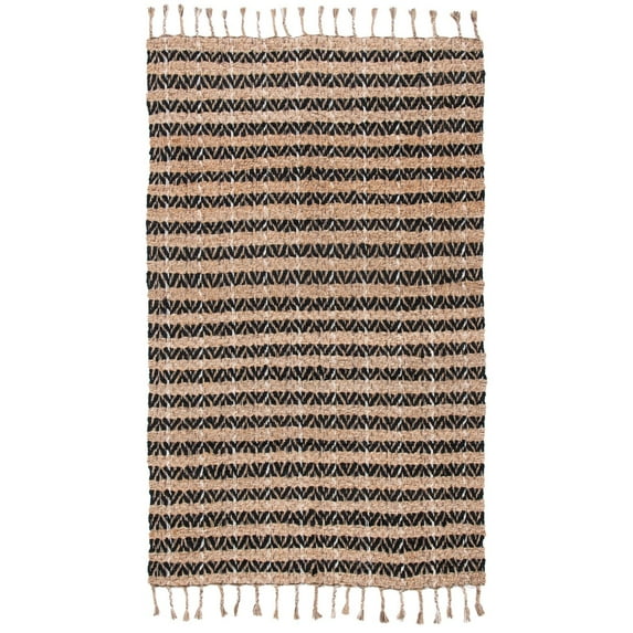 SAFAVIEH Cape Cod CAP844Z Handwoven Black / Natural Rug