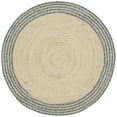 thumbnail image 1 of SAFAVIEH Cape Cod Charmaine Braided Area Rug, 8' x 8' Round, Ivory/Blue, 1 of 4