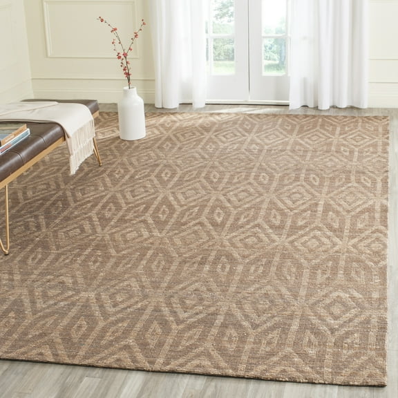 SAFAVIEH Cape Cod Waylon Geometric Area Rug, Camel, 9' x 12'