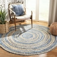 thumbnail image 1 of SAFAVIEH Cape Cod Corrine Braided Area Rug, 4' x 4' Round, Blue/Natural, 1 of 6