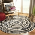 thumbnail image 1 of SAFAVIEH Cape Cod Corrine Braided Area Rug, 5' x 5' Round, Black/Ivory, 1 of 6