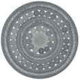 thumbnail image 1 of SAFAVIEH Cape Cod Donna Geometric Polyester Area Rug, Charcoal, 7' x 7' Round, 1 of 7