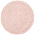 thumbnail image 1 of SAFAVIEH Cape Cod Donna Geometric Polyester Area Rug, Pink, 4' x 4' Round, 1 of 7