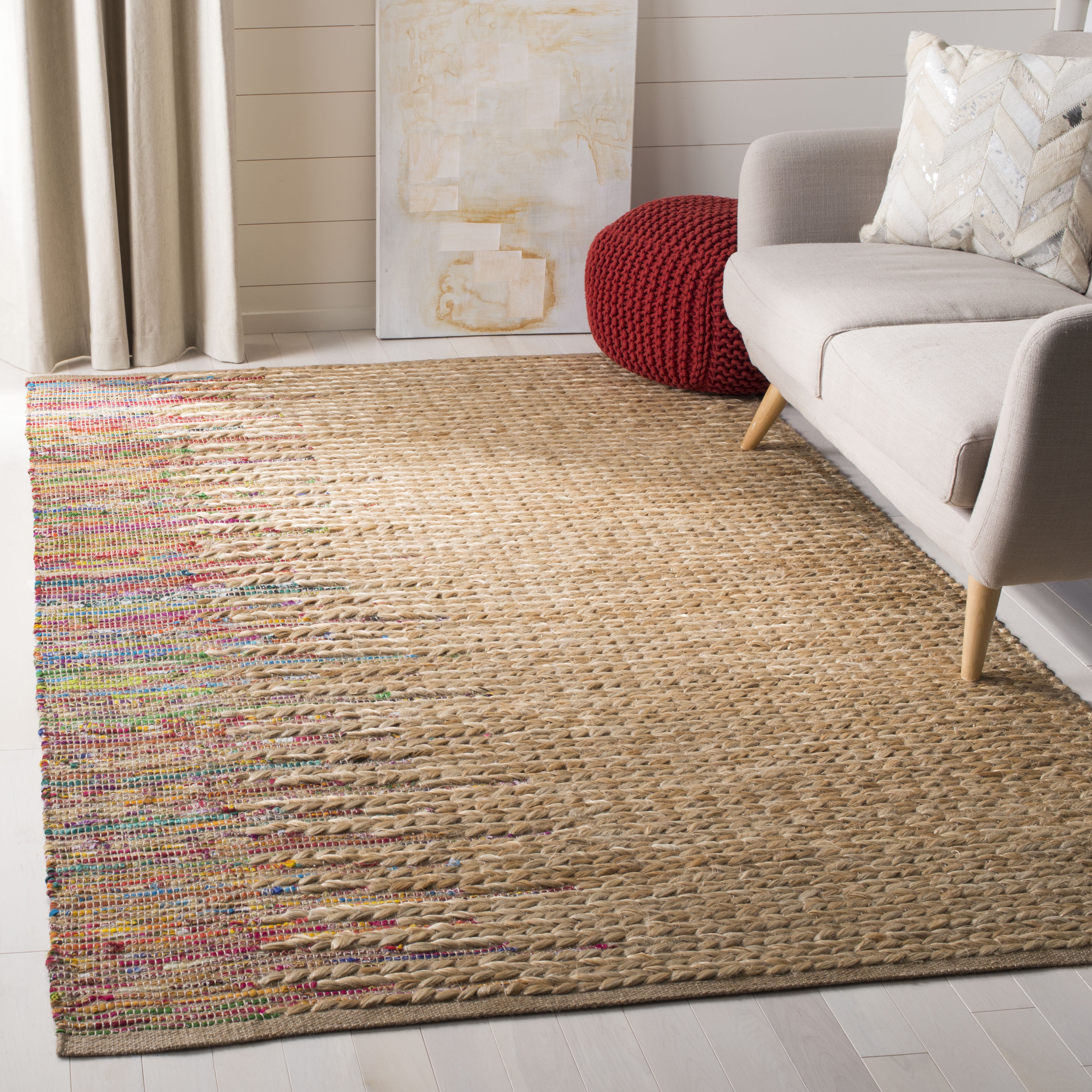 SAFAVIEH Cape Cod Essence Southwestern Area Rug, Natural/Multi, 8' x 10'