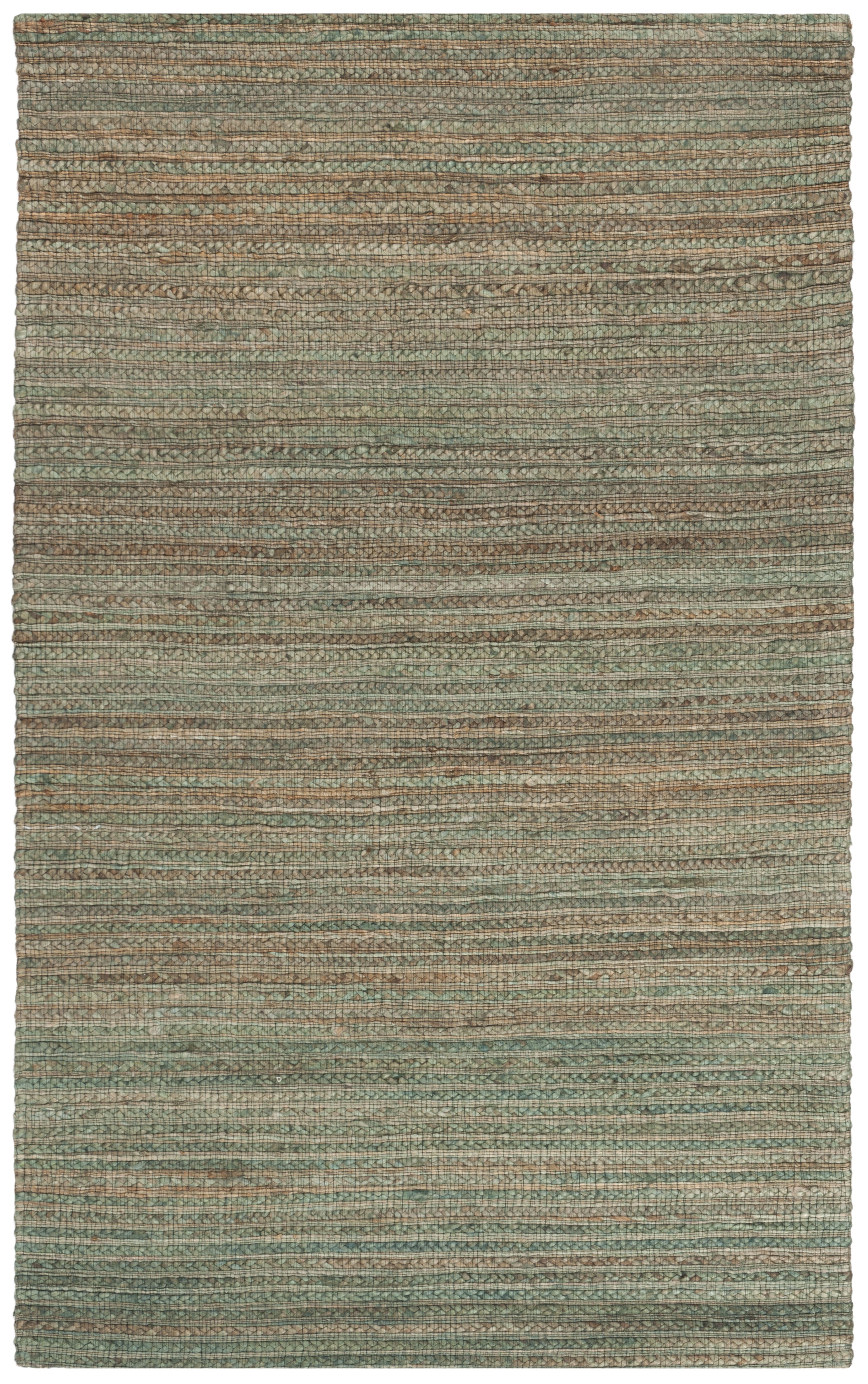 Green Hand-Knotted Cotton Square Area Rug