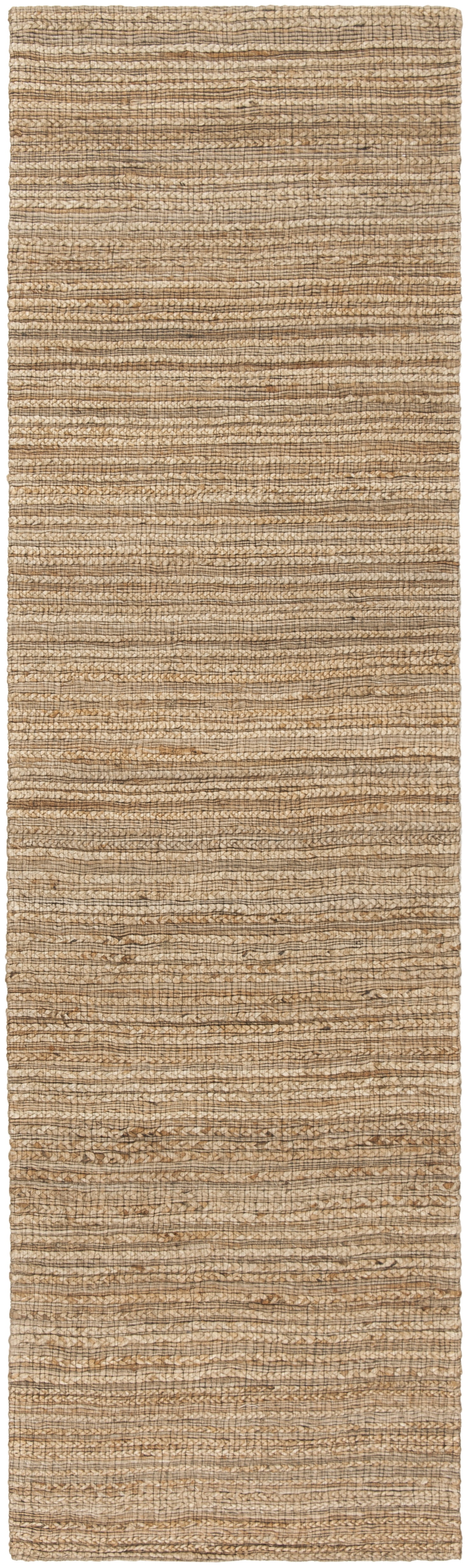 Natural Handmade Braided Cotton Runner Rug, 2'3" x 10'