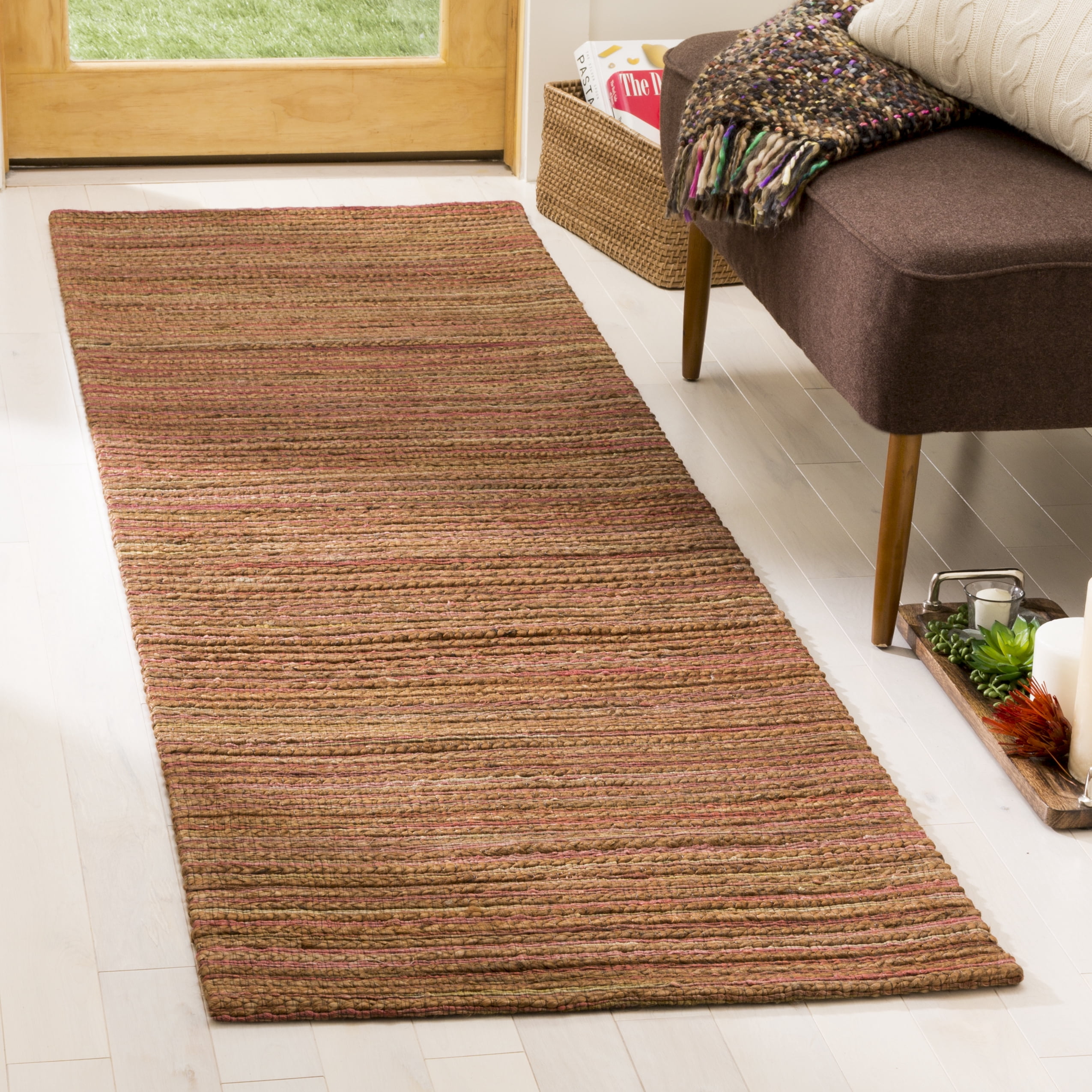 SAFAVIEH Cape Cod Eustacia Southwestern Runner Rug, Rust, 2'3" x 12'