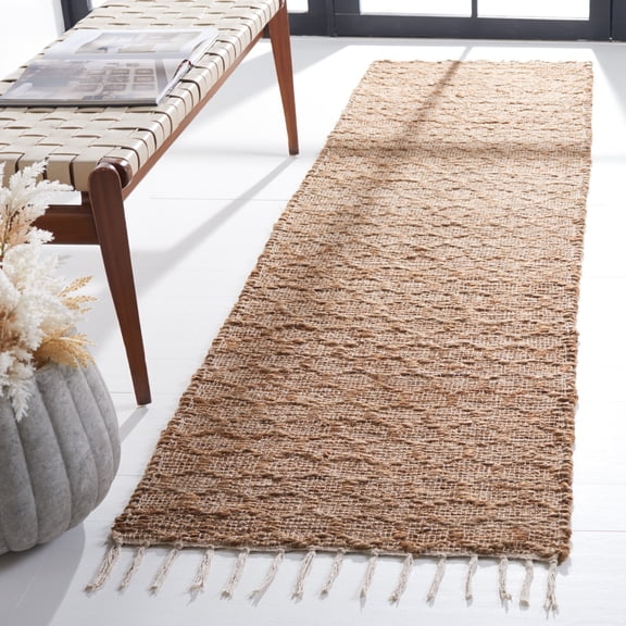 SAFAVIEH Cape Cod Fallon Geometric Runner Rug, Ivory/Natural, 2'3" x 8'