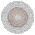 thumbnail image 1 of SAFAVIEH Cape Cod Georgene Geometric Polyester Area Rug, Yellow/Pink, 3' x 3' Round, 1 of 7