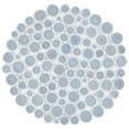 thumbnail image 1 of SAFAVIEH Cape Cod Hector Abstract Dots Polyester Area Rug, Blue/Ivory, 3' x 3' Round, 1 of 7
