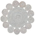 thumbnail image 1 of SAFAVIEH Cape Cod Hester Abstract Dots Polyester Area Rug, Grey/Pink, 3' x 3' Round, 1 of 7