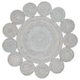 thumbnail image 1 of SAFAVIEH Cape Cod Hester Abstract Dots Polyester Area Rug, Grey/Pink, 7' x 7' Round, 1 of 7