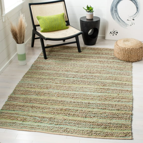 SAFAVIEH Cape Cod Isabella Geometric Area Rug, Green, 2' x 3'