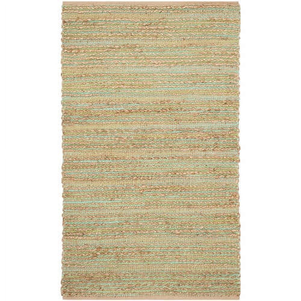 Cape Cod Green Handwoven Jute Area Rug, 3' x 5'