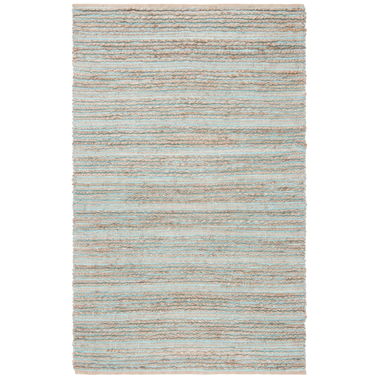 Hand-Knotted Coastal Charm Blue Cotton Area Rug, 4' x 6'