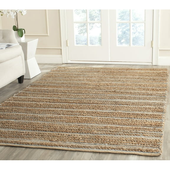 SAFAVIEH Cape Cod Isabella Braided Striped Area Rug, 4' x 6', Blue