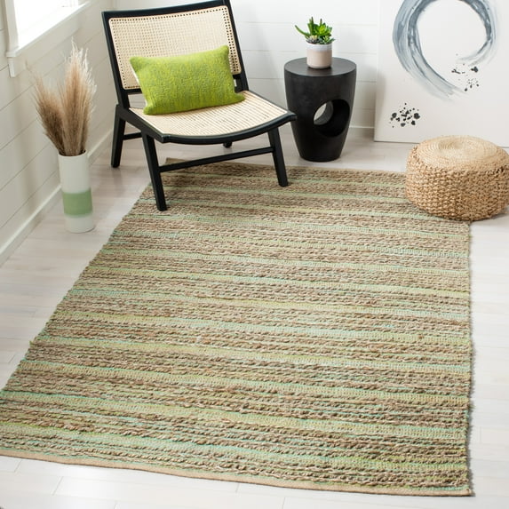 SAFAVIEH Cape Cod Isabella Geometric Area Rug, Green, 8' x 10'