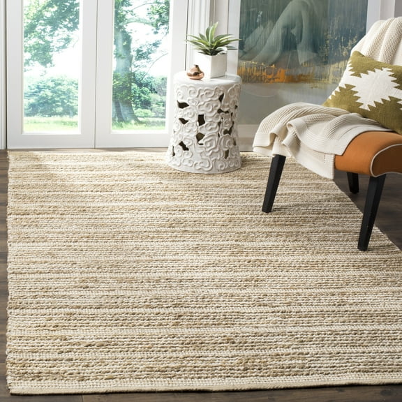 SAFAVIEH Cape Cod Isabella Geometric Area Rug, Natural/Ivory, 4' x 6'