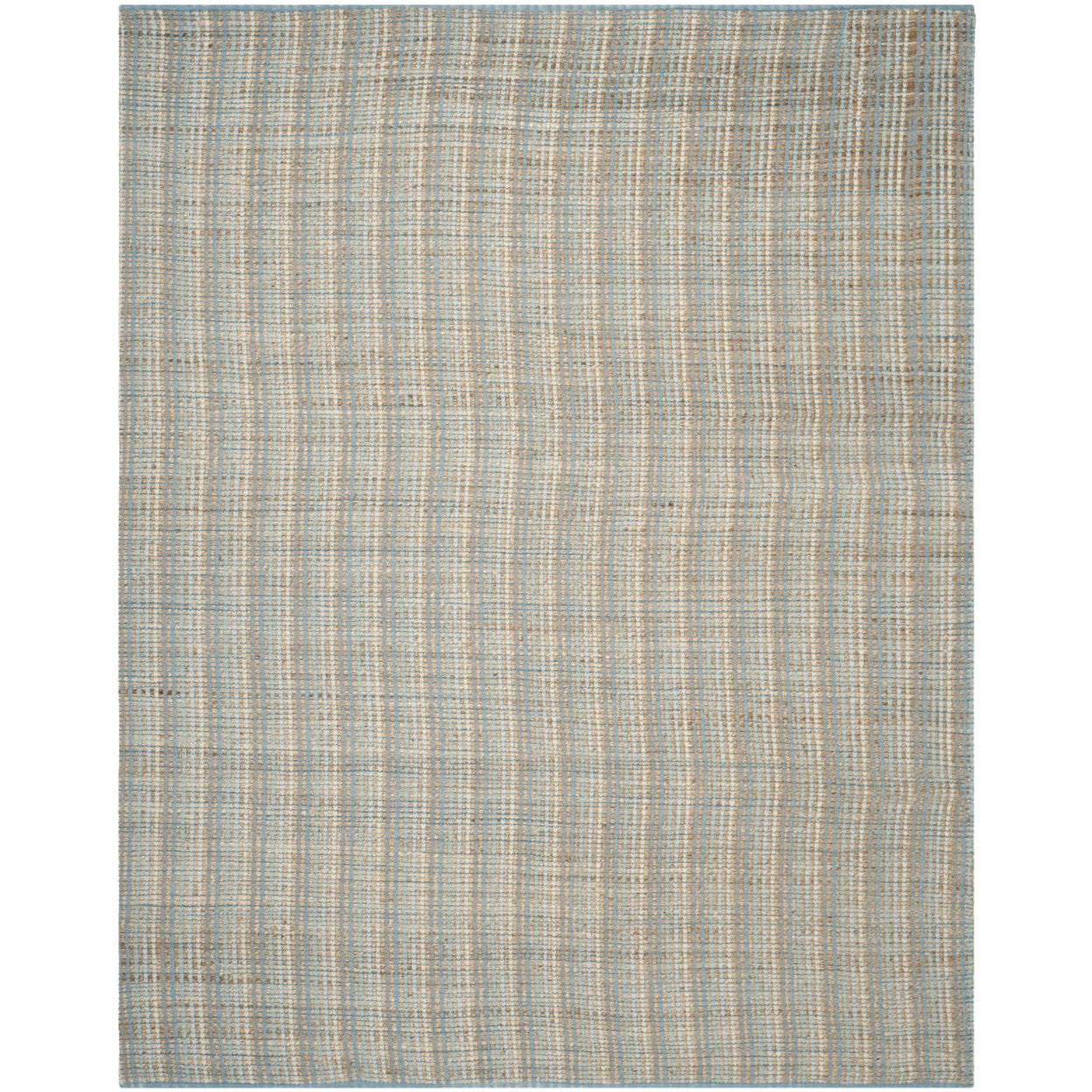Handwoven Cape Cod Chic 6' Square Gray Cotton Area Rug