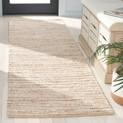 SAFAVIEH Cape Cod Jacinth Striped Runner Rug, Natural/Ivory, 2'3" x 8'