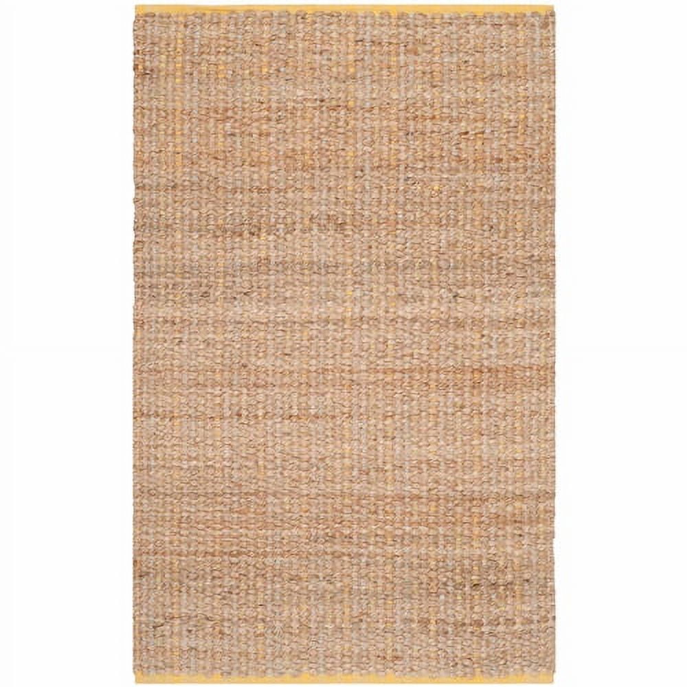 Cape Cod Yellow Handwoven Cotton Area Rug 4' x 6'