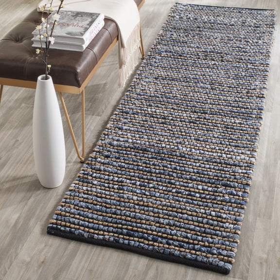 SAFAVIEH Cape Cod Jaime Geometric Runner Rug, Blue, 2'3" x 20'