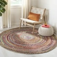 thumbnail image 1 of SAFAVIEH Cape Cod Jaylen Geometric Area Rug, Natural/Multi, 5' x 5' Round, 1 of 10