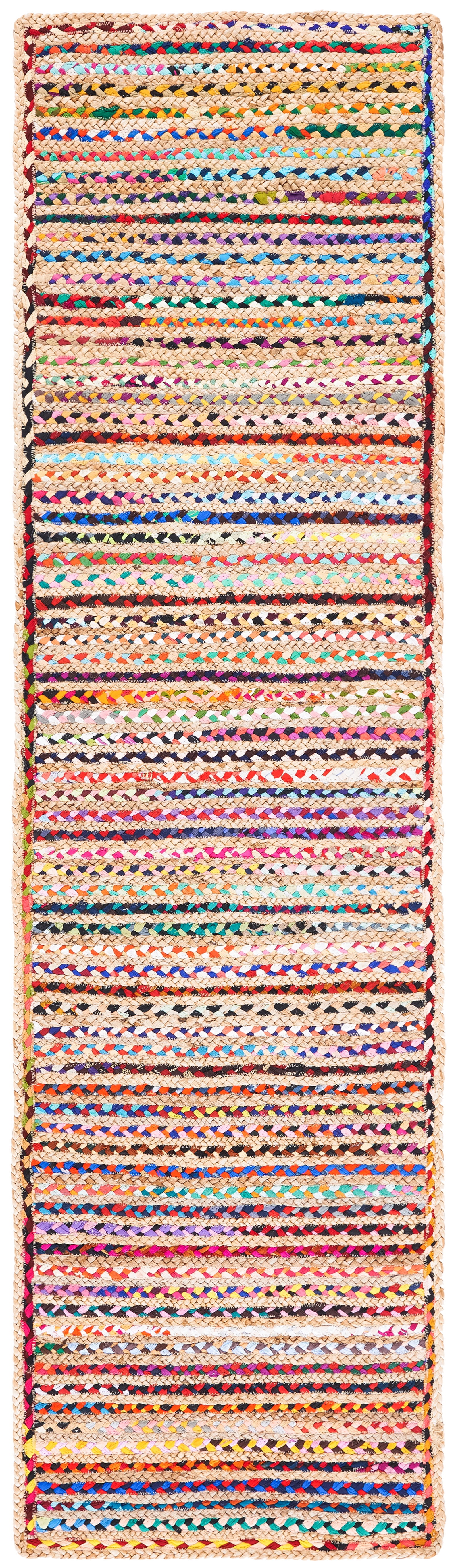 Boho-Chic Handwoven Natural Jute Area Rug - 27" x 14"