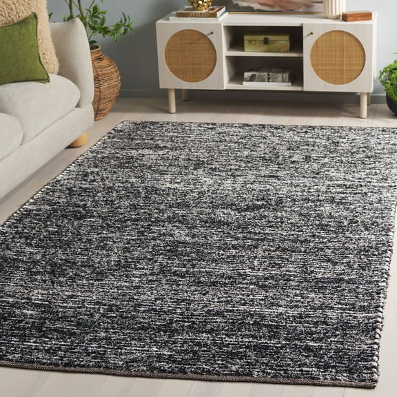 SAFAVIEH Cape Cod Jenessa Abstract Area Rug, Ivory/Black, 3' x 5'
