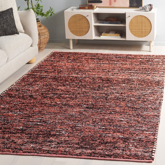 SAFAVIEH Cape Cod Jenessa Abstract Area Rug, Orange/Black, 3' x 5'