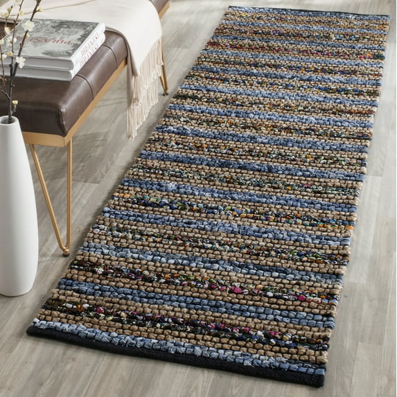 SAFAVIEH Cape Cod Jessy Geometric Runner Rug, Blue/Multi, 2'3" x 10'