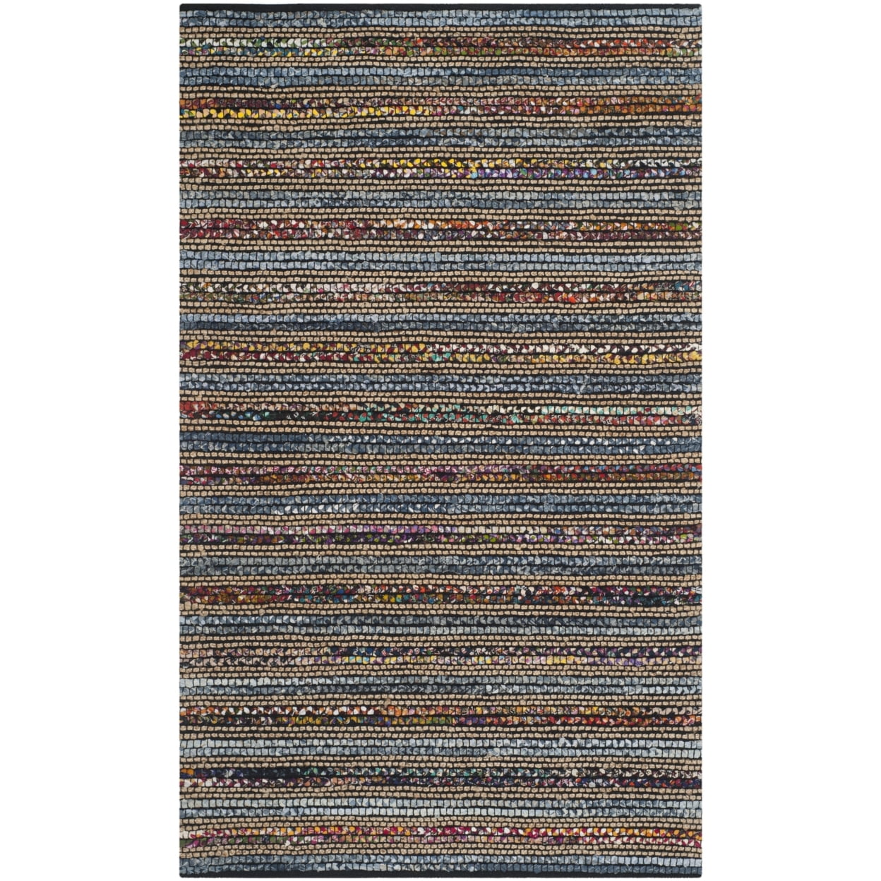 Hand-Knotted Blue Rectangular 9' x 12' Area Rug