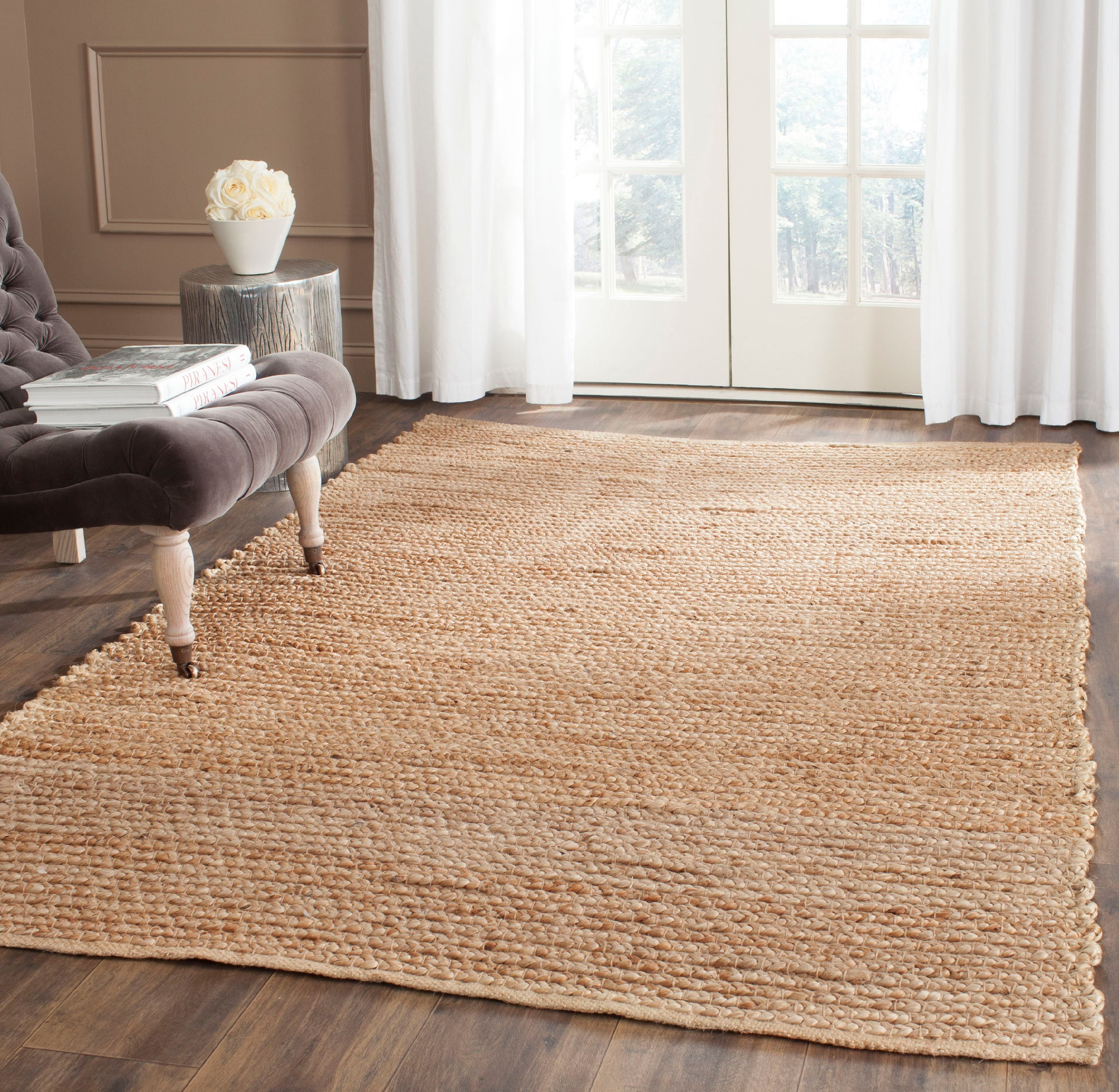 Cape Cod Handwoven Natural Jute 54" x 76" Area Rug