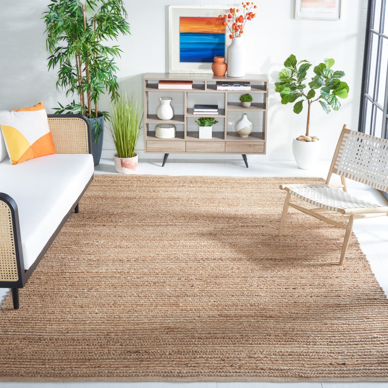 Cape Cod Natural Jute Handwoven 5' x 8' Area Rug