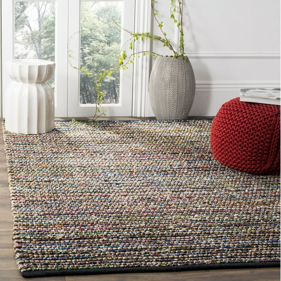 SAFAVIEH Cape Cod Jina Geometric Area Rug, Multi, 4' x 4' Square
