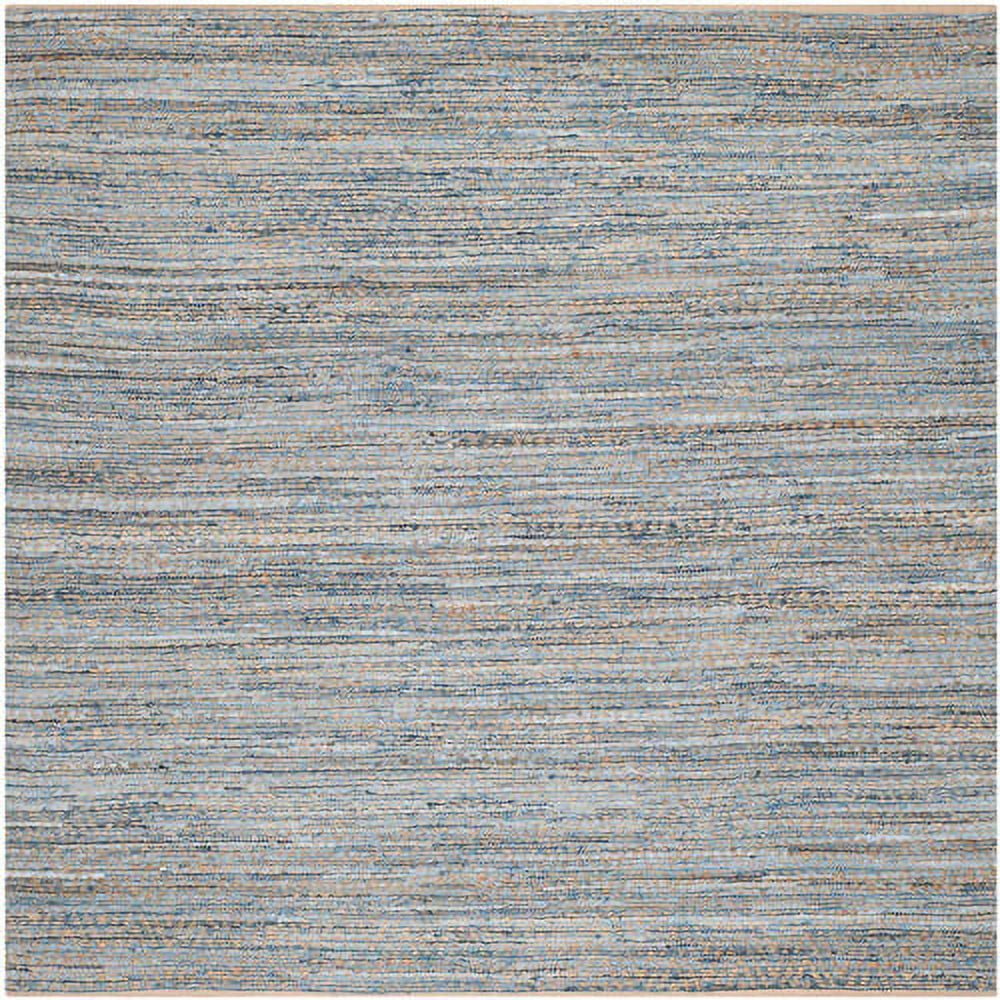 Cape Cod 6' x 6' Blue Natural Jute Square Rug