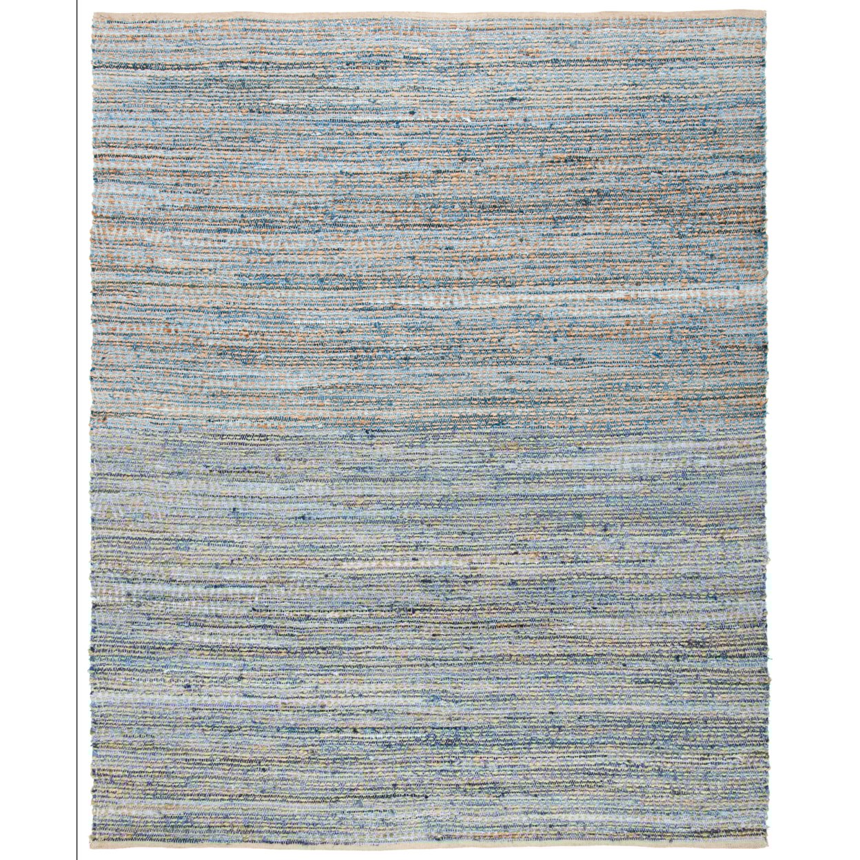 SAFAVIEH Cape Cod John Geometric Area Rug, Natural/Blue, 2' x 3'