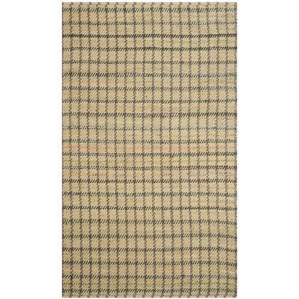 Cape Cod Green and Natural Hand-Knotted Cotton Area Rug