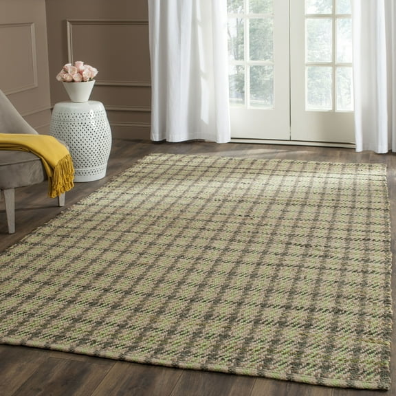 SAFAVIEH Cape Cod Josephina Geometric Area Rug, Green/Natural, 4' x 6'