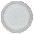 thumbnail image 1 of SAFAVIEH Cape Cod Kebo Geometric Polyester Area Rug, Grey/Yellow, 5' x 5' Round, 1 of 7