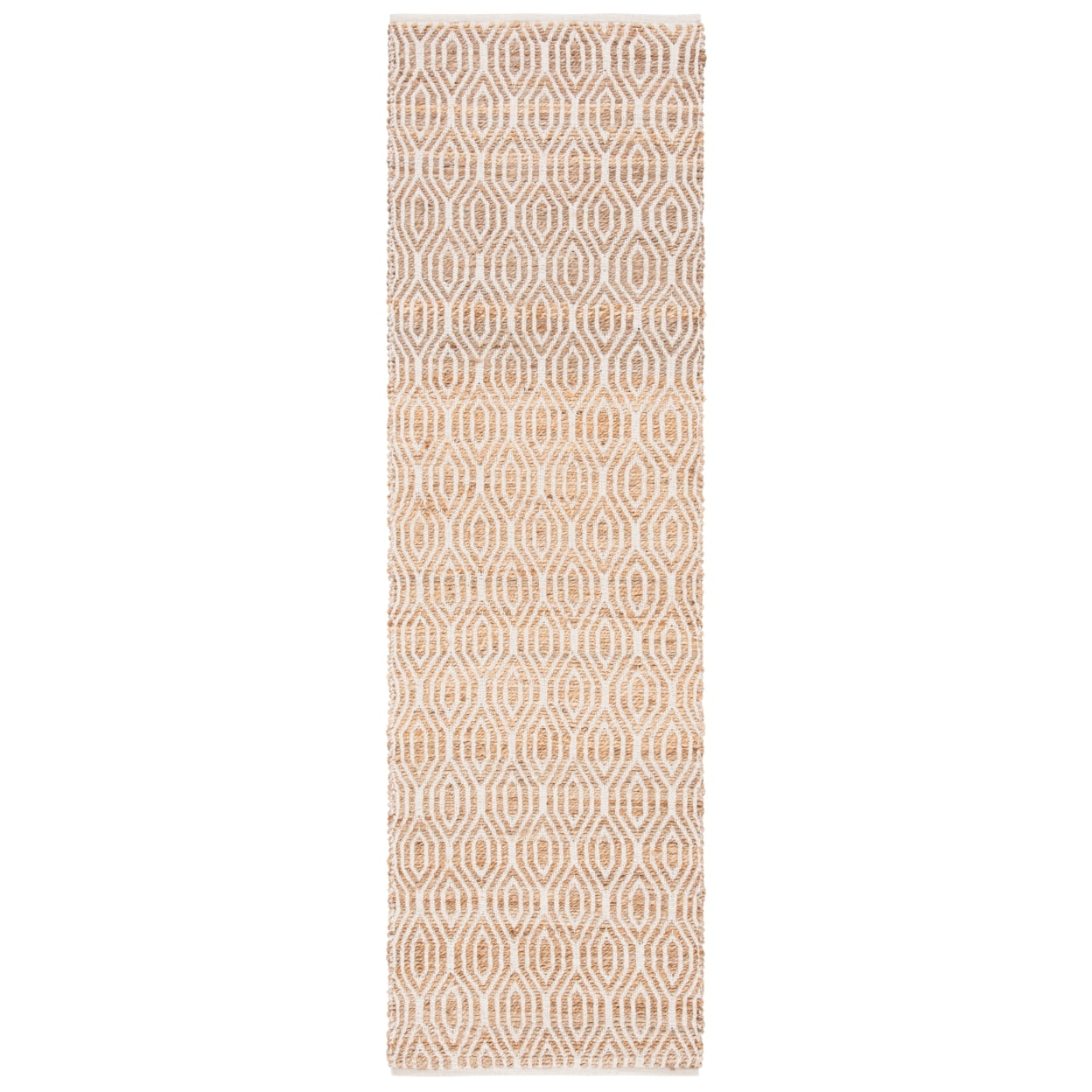 Boho-Chic Black Cotton 27" Handwoven Runner Rug