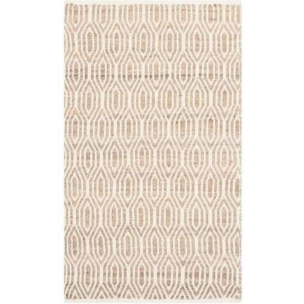 Cape Cod Natural Hand-Knotted Cotton Area Rug 5' x 8'